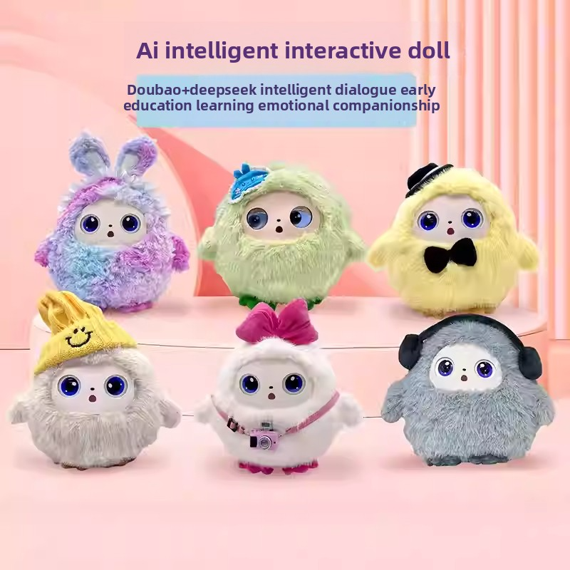 WIFI AI Talking Super Soft Cotton Mesh Lining Plush Toy Smart Interactive Companion Voice Recognition Learning Educational Doll