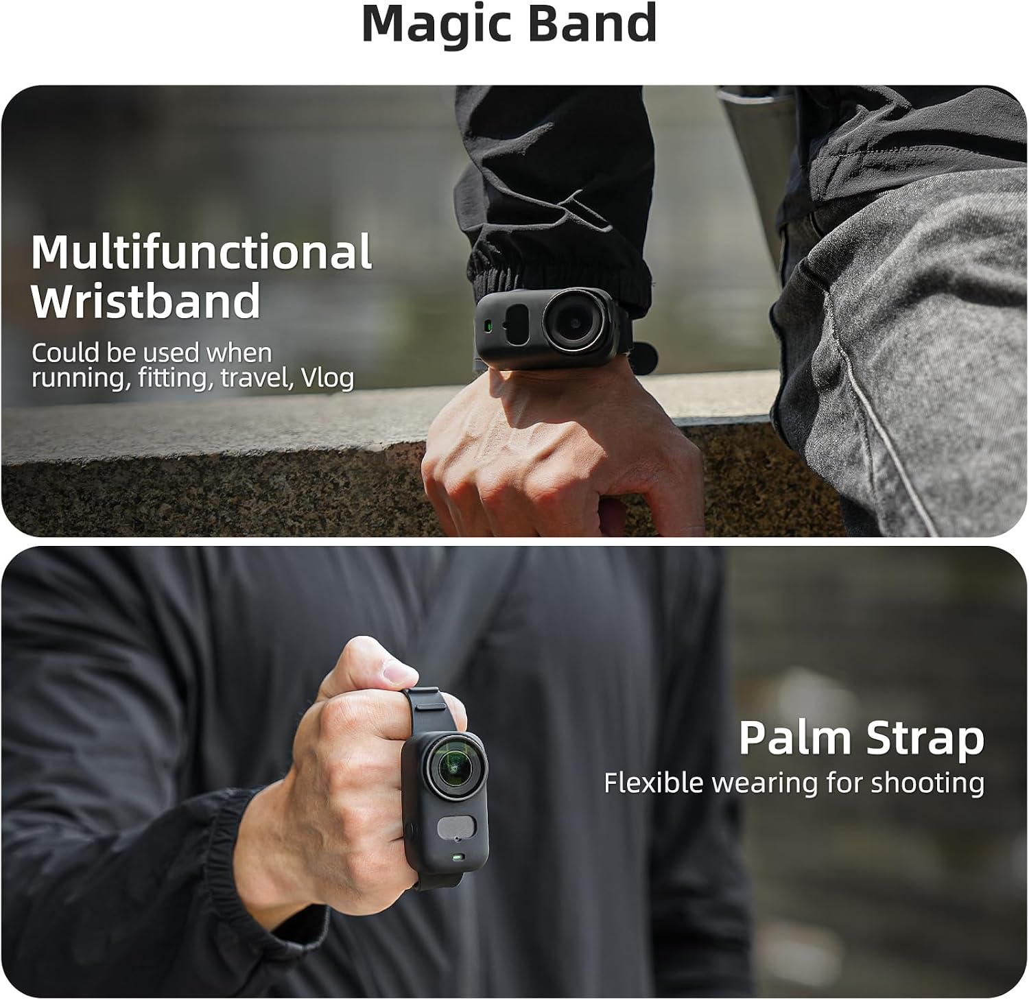 Adjustable Silicone Wrist Strap Sports Camera Nano Video Transmitter Protective Cover for DJI Osmo Nano Sports Action Pet